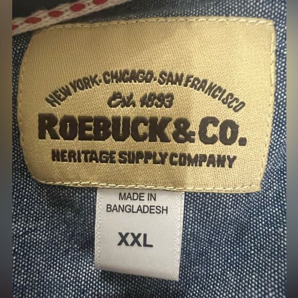 Roebuck & Co burgundy workwear flannel shirt XXL gorpcore camping hiking - Picture 4 of 5